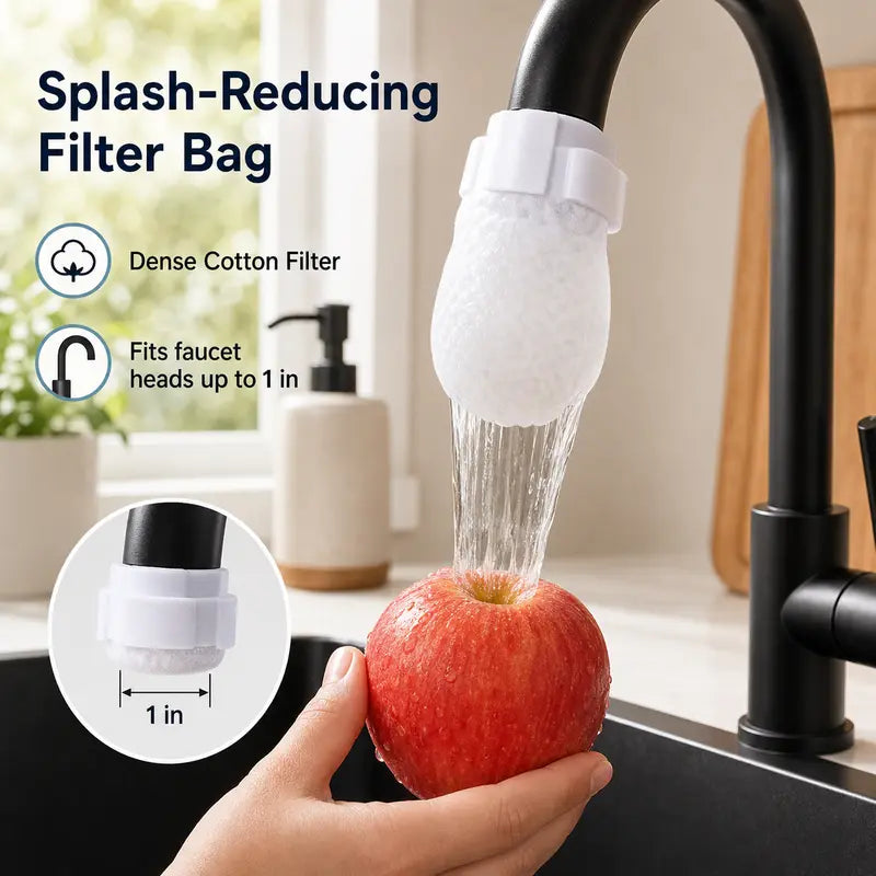[Fits Faucets < 1"] 50 cotton filter bags disposable Cotton Faucet Filter Bags with 5 fastening straps 💧