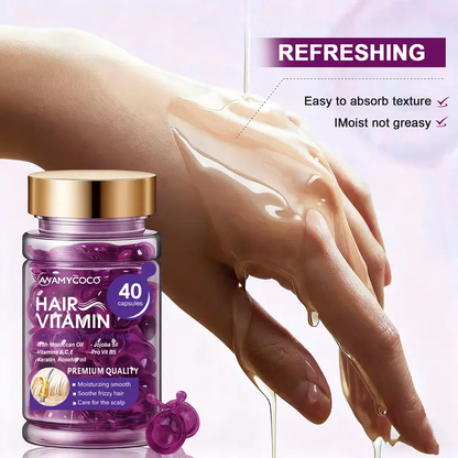 Hair Vitamin Capsules Infused with Violet Vitamins & Argan Oil for Color-Treated 💇‍♀️
