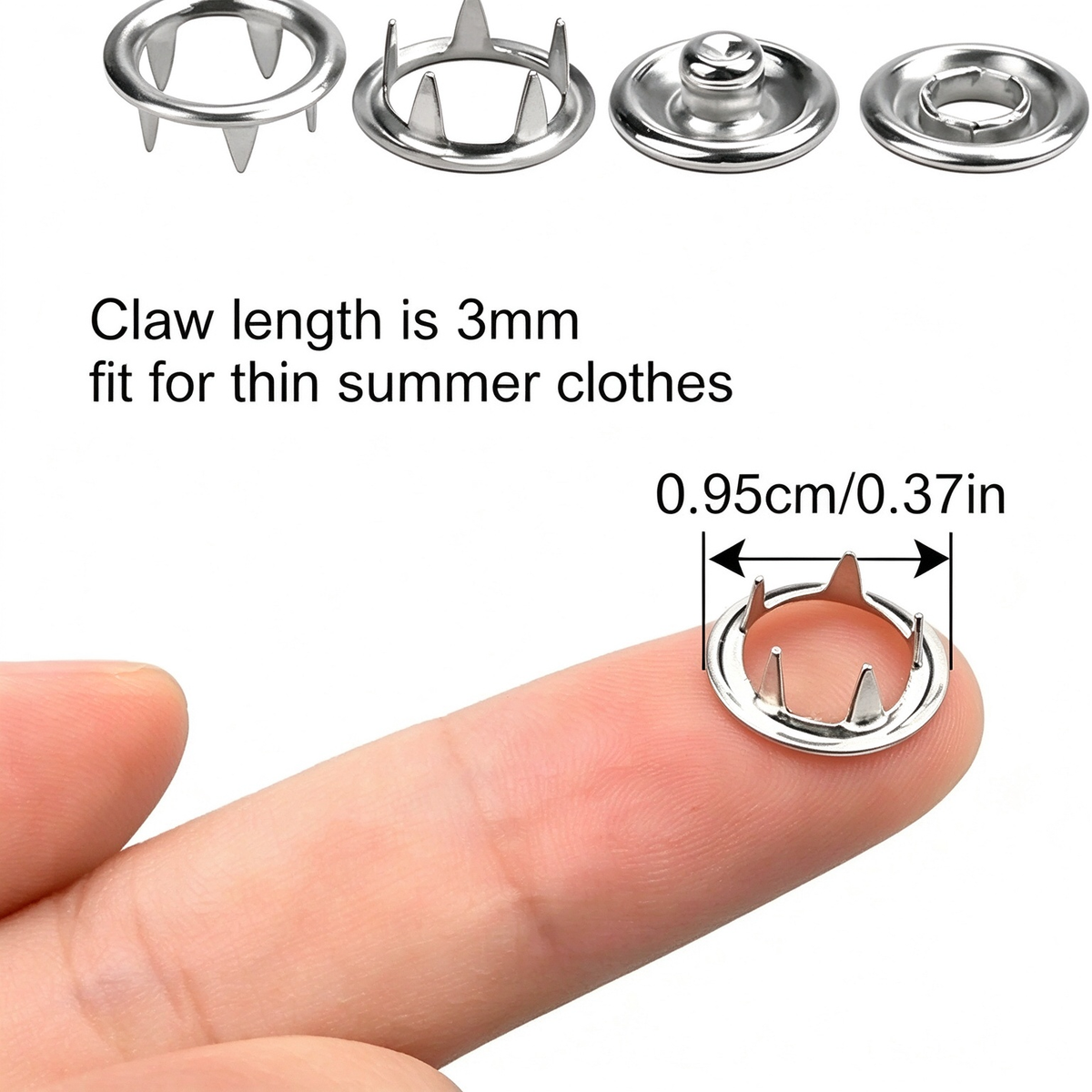 Seamless Stitching Sewing Kit-100Pcs Invisible Colored Metal Buckle & Manual Pressure Pliers 🧵