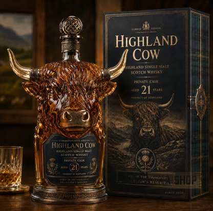 Private Cask 21 Years Cow Head Shaped Scotch Whisky Bottle🐮