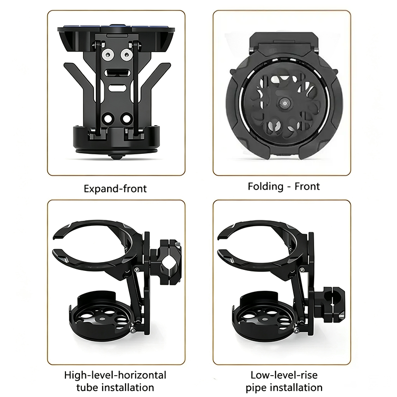 Bike Water Holder, Rotating Bottle Cage, Foldable Cup Mount Adjustable Folding Design🚴