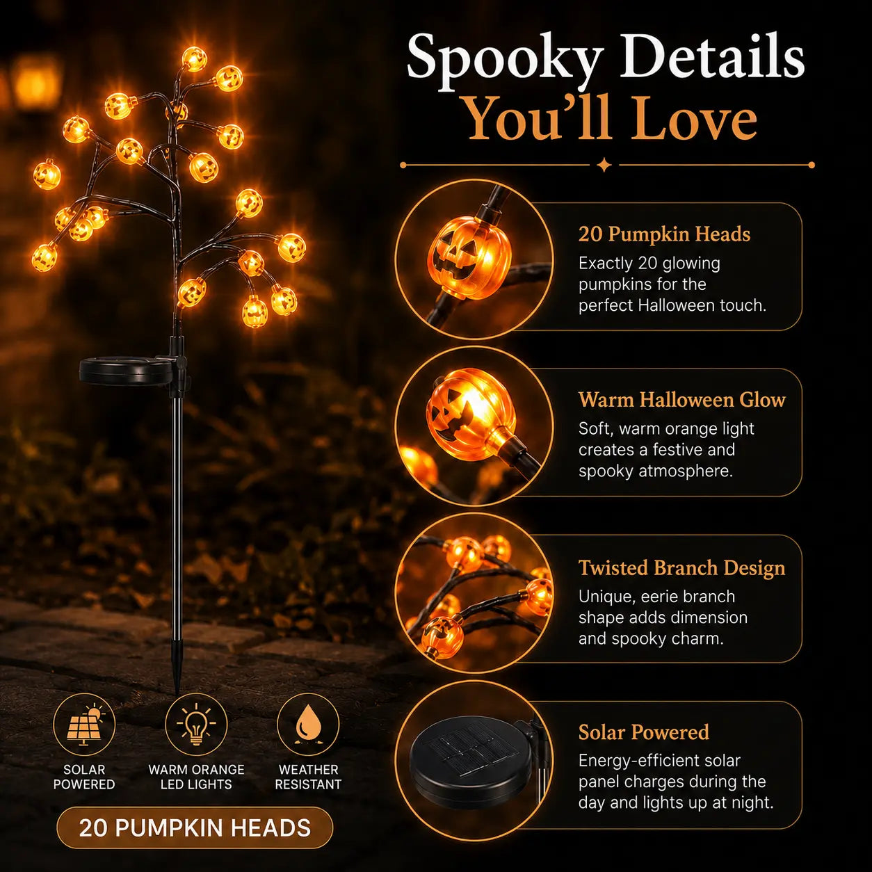 👻Early Halloween Sale 49% OFF🎃 Solar Pumpkin Stake Lights