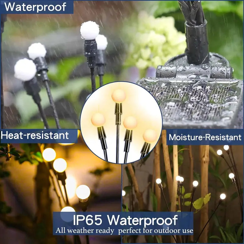 Solar Swaying Firefly Lights IP65 Waterproof Garden Stake Lights✨