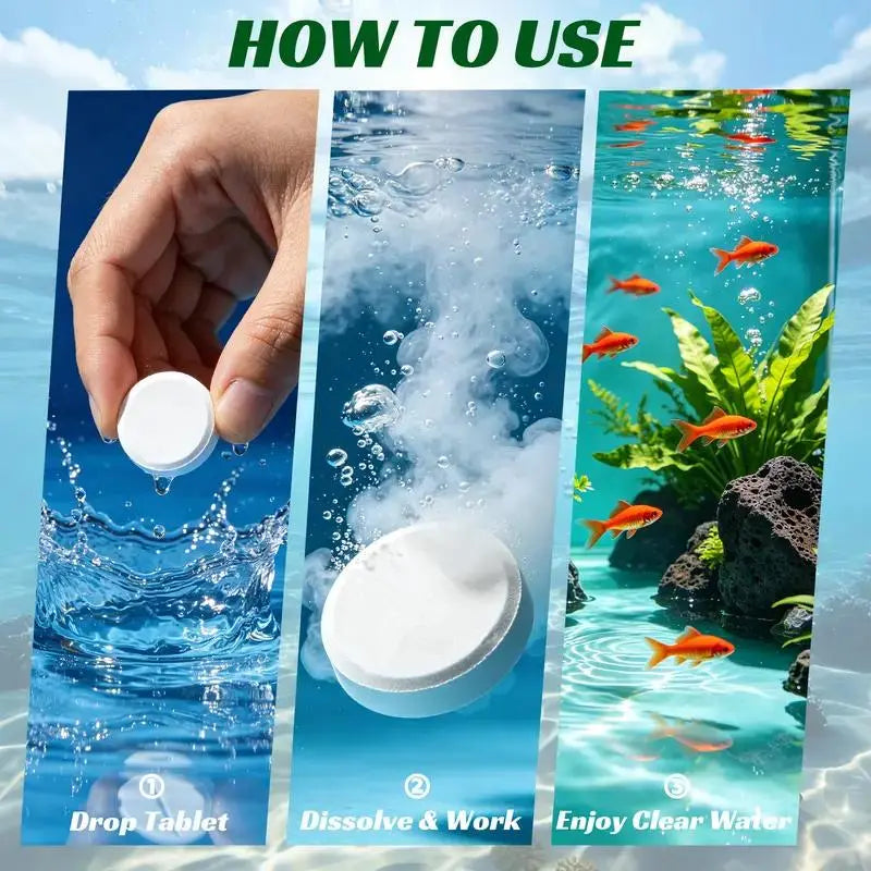 Aquarium Water Purification Tablets, Water Quality Dedicated To Clean🐟