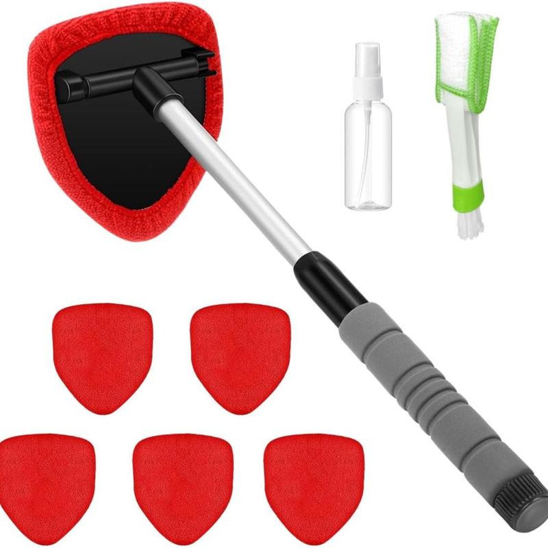 9PCS Car Window Cleaner Kit Extendable Handle Windshield Cleaning Tool🪟