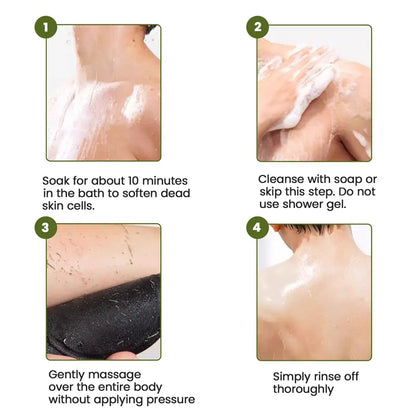 4 Counts Soft Rubber Shower Scrubber for Efficient Cleansing Body🚿