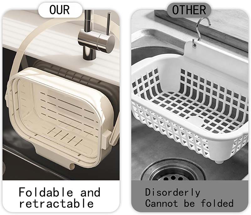 2 PCS AA Foldable Hanging Kitchen Sink Drain Basket🧺