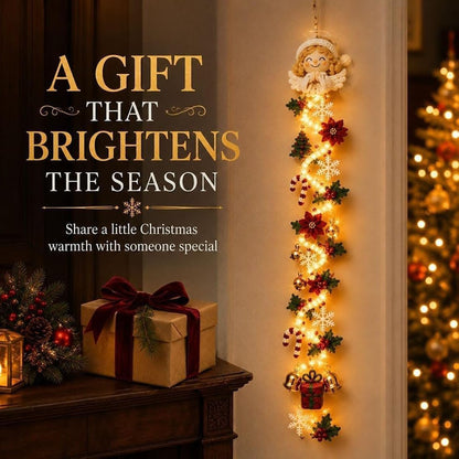 Glowing Christmas Door Hanger, Lighted Vertical Holiday Decor🎄