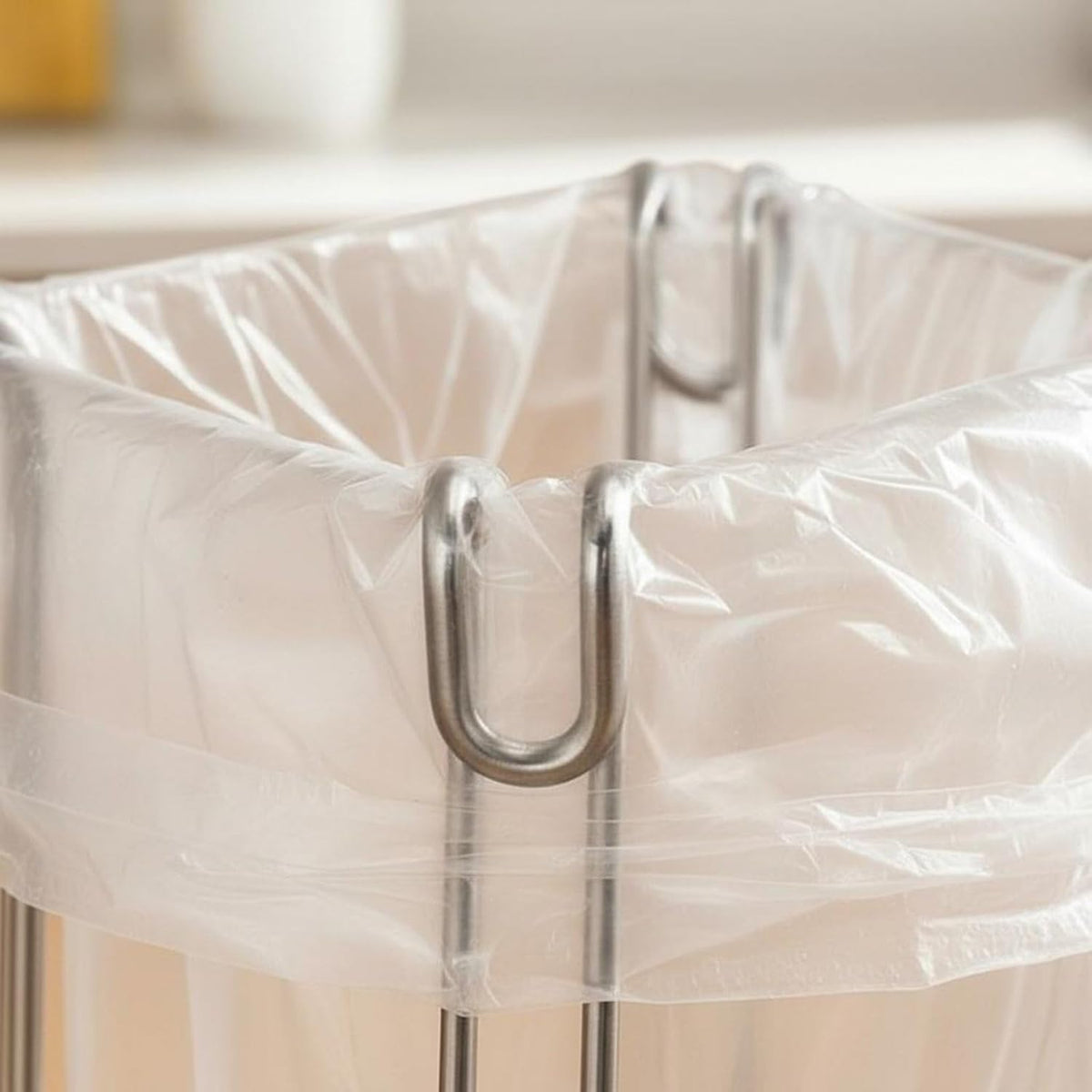 Easy to Disposal, Just Hook the Trash Bag, Foldable 304 Stainless Steel Trash Bag Holder🗑️