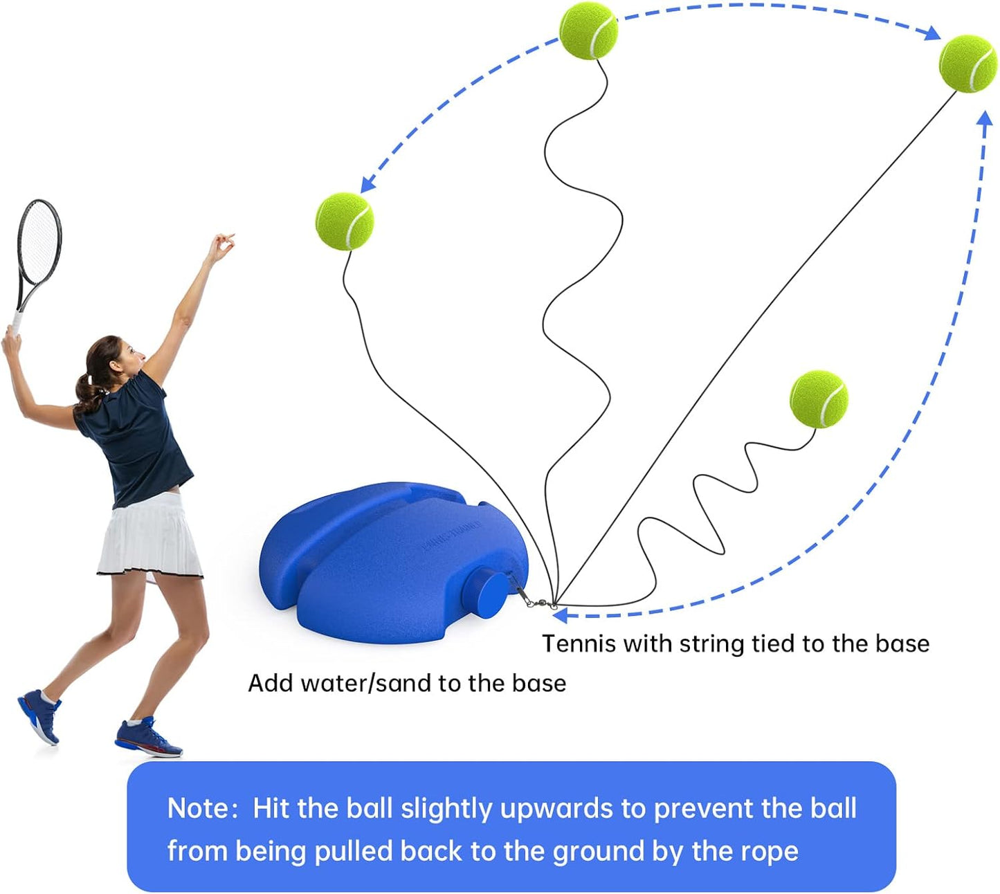 Tennis-Trainer Set 2pcs Tennis Bouncing Balls Tennis Ball | Portable Innovative Ball Game for Outdoors🎾