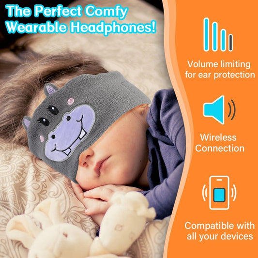 Kids Wireless Headphones, Over Ear Headphones for Children & Toddlers, with Thin Speakers & Super Soft Fleece Headband👶