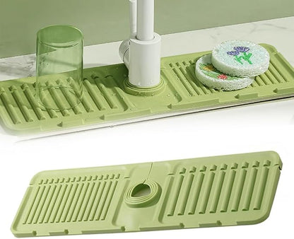 Tap Mat for Kitchen Sink, Splash Guard, Silicone Drying Mat, Quick Drying Stone Sink Tray🪨🌊