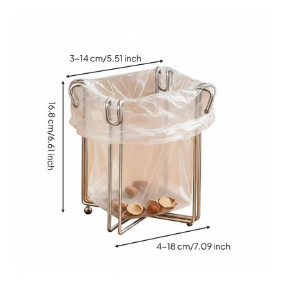 Easy to Disposal, Just Hook the Trash Bag, Foldable 304 Stainless Steel Trash Bag Holder🗑️