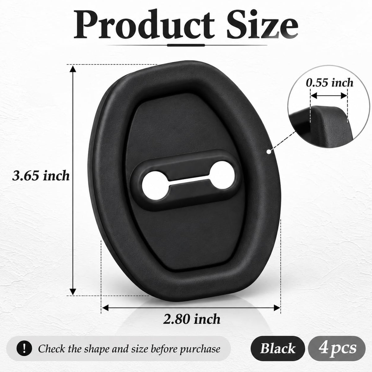 4 Counts Door Latch Lock Cover, Experience seamless installation with our self-adhesive design 🚗