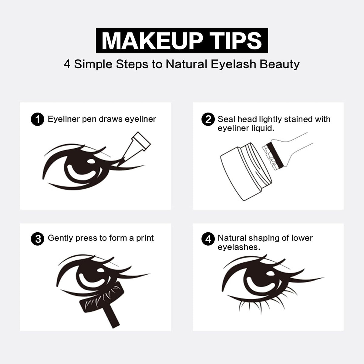 Reusable Lower Eyelash Stamp & Fine Liner Makeup Kit🦋