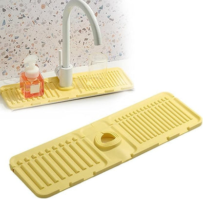 Tap Mat for Kitchen Sink, Splash Guard, Silicone Drying Mat, Quick Drying Stone Sink Tray🪨🌊