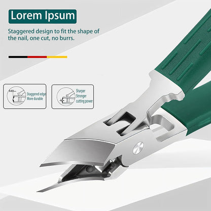 Eagle Beak Beveled Nail Clippers,  Wide Jaw Opening Anti-Splash Slanted Nail Clipper