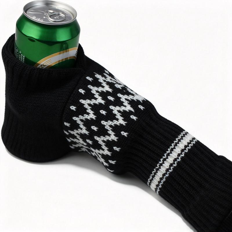 Beer Mitten Gloves - Knit Stitched Drink Mitt Holder for Beverage 🧤🍻
