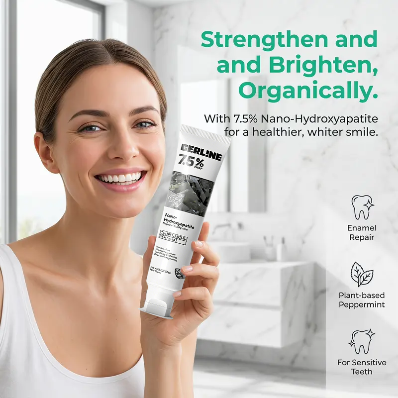 Fluoride-Free Hydroxyapatite Toothpaste, Strengthens Enamel & Freshens Breath 🦷