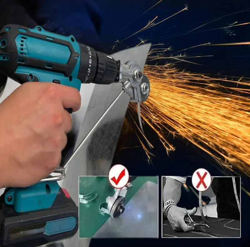 Electric Drill Metal Cutter Attachment Sheet Metal Cutter Drill Attachment Electric Drill 🪚