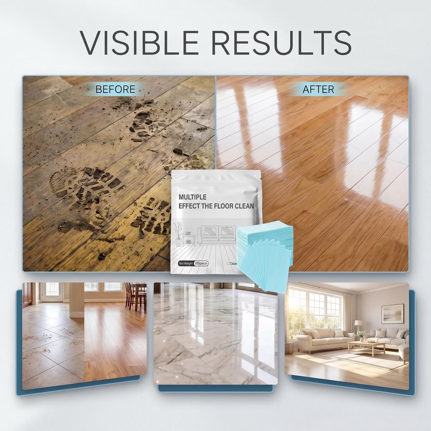 Floor Cleaning Tablets Multi-SurfaceCleaner for Hardwood Laminate Tile