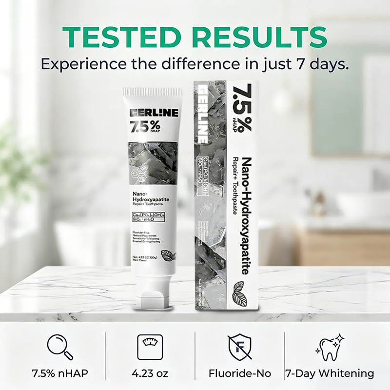 Fluoride-Free Hydroxyapatite Toothpaste, Strengthens Enamel & Freshens Breath 🦷