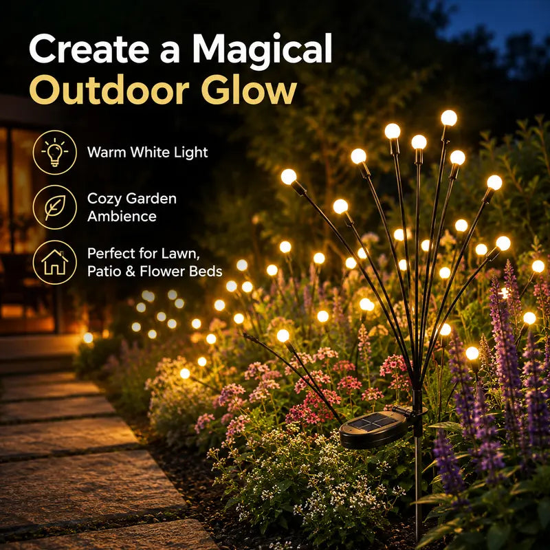 Solar Swaying Firefly Lights IP65 Waterproof Garden Stake Lights✨