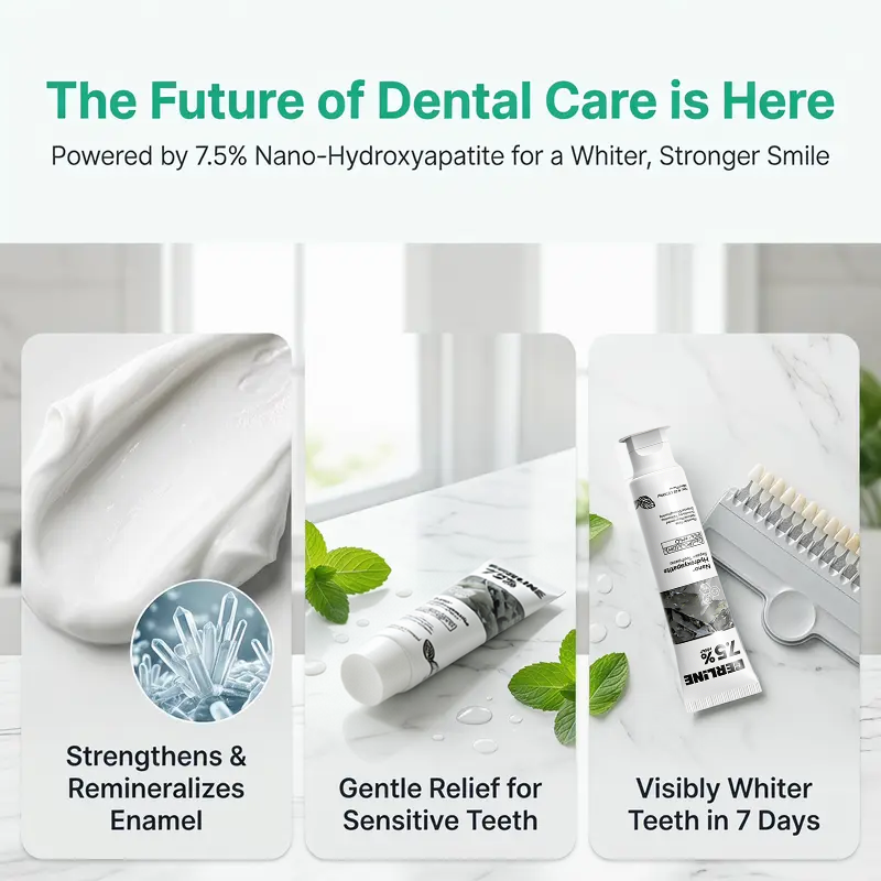 Fluoride-Free Hydroxyapatite Toothpaste, Strengthens Enamel & Freshens Breath 🦷