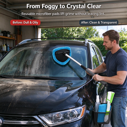 9PCS Car Window Cleaner Kit Extendable Handle Windshield Cleaning Tool🪟