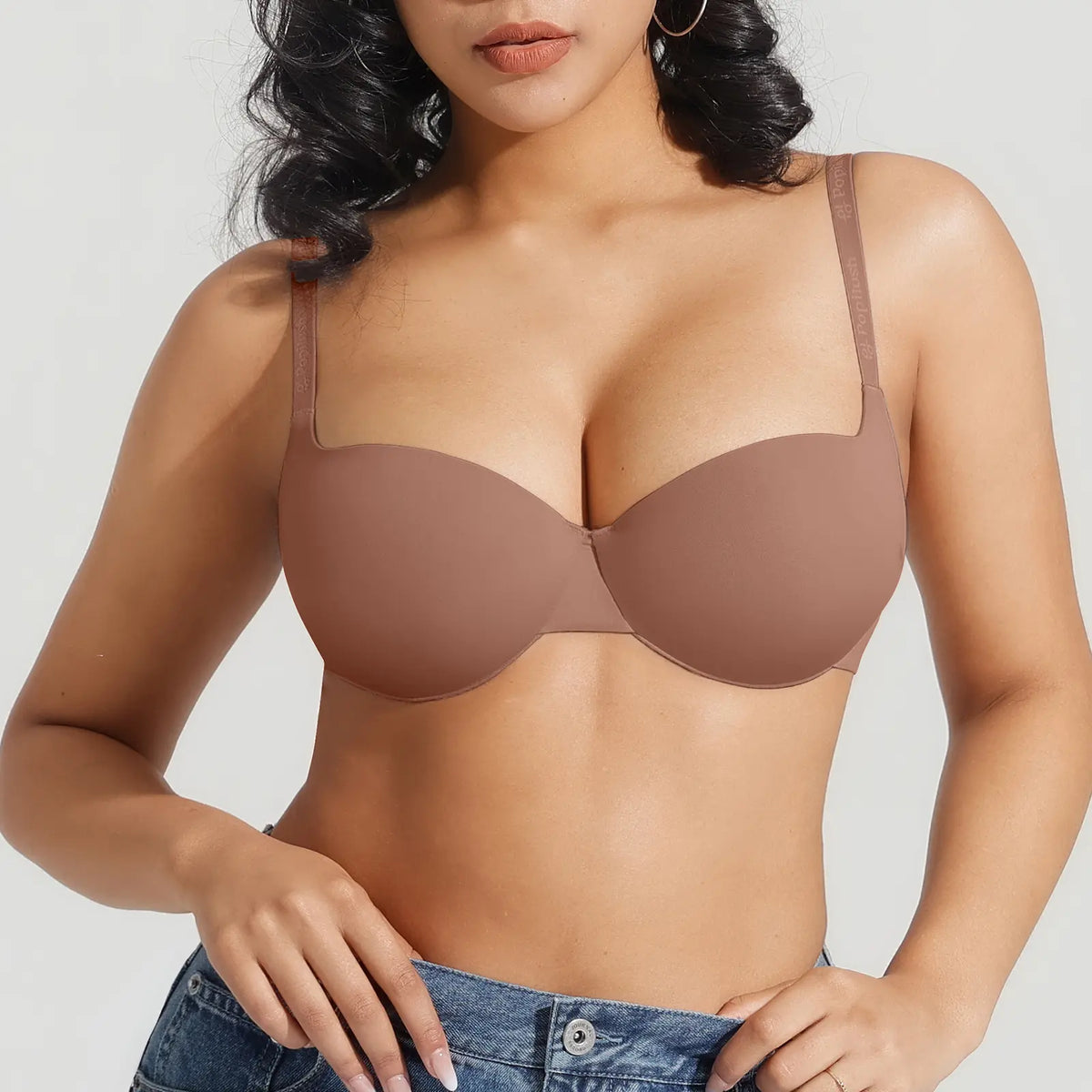 Women's T-Shirt Bra Add 2 Cups Lift Seamless Push Up Padded Underwire Comfort Everyday Bra🌸
