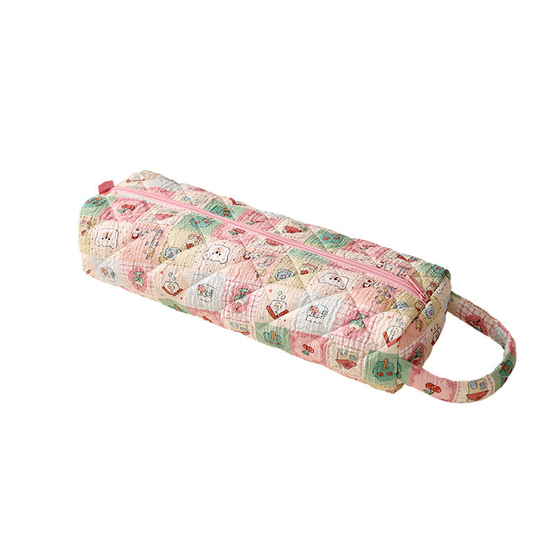 Quilted Multi‑Purpose Storage Bag, Portable Zipper Cosmetic Makeup Pouch 🎒