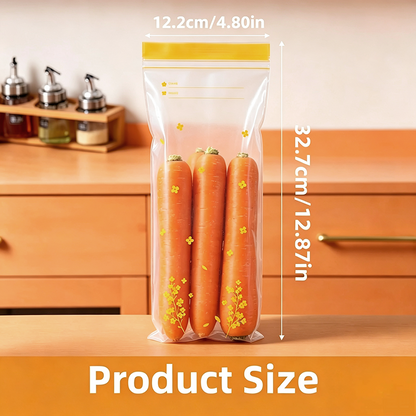 15PCS/Set Thick Double Seal Food Storage Bags, Reusable Self-Sealing Pouches🍎