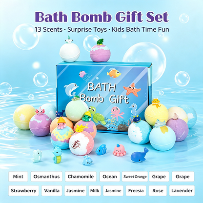 Easter Basket Stuffers for Boys & Girls - Skin-Soothing Bath Fizzies Gift Set🎁