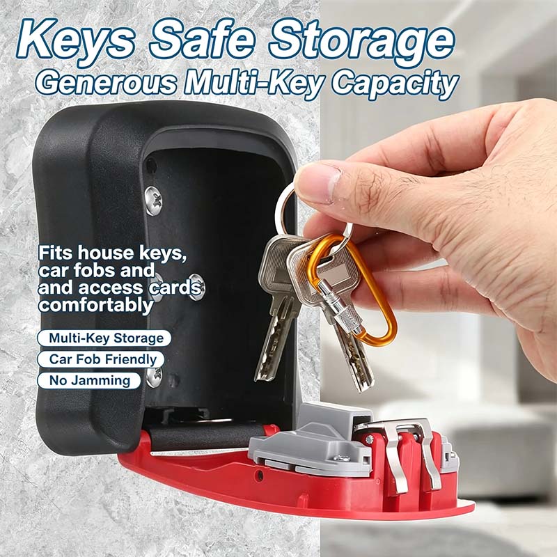 Wall Mount Key Lock Box - 4 Digit Combination Lockbox for Keys Safe Security🔑
