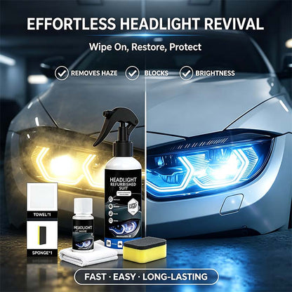Automotive Headlight Restoration Kit: Fast & Easy Car Headlight Cleaner for Oxidized🚗