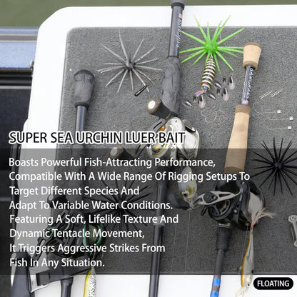 3 PCS Biomimetic Floating Sea Urchin Soft Fishing Lure🦑