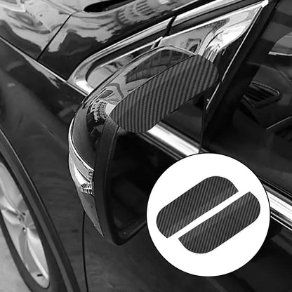 2PCS Car Side Mirror Rain Guards - Carbon Look ABS Visor Covers 🌧️