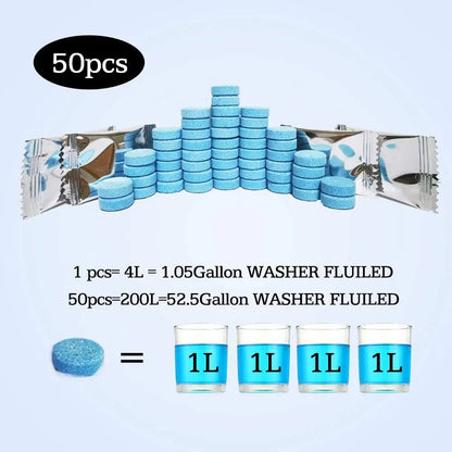 50 PCS Car Windshield Washer Fluid concentrate Tablets,Windshield Wiper Fluid💧