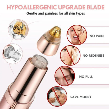 OANVA 2 in 1 facial & eyebrow hair trimmer for Women, Rechargeable Face Razor