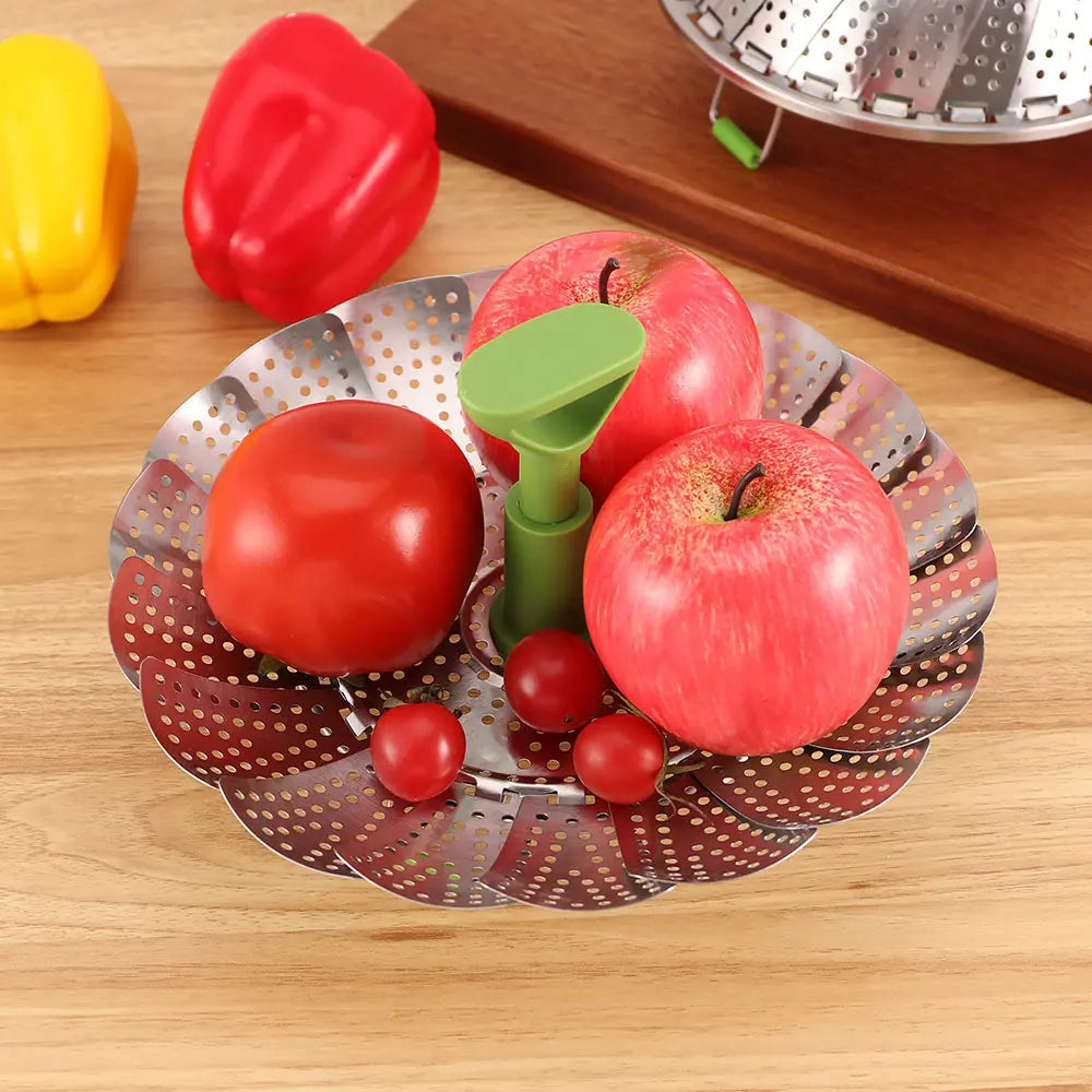 Vegetable Steamer Basket for Cooking Food, Stainless Steel Veggie Steam Basket🍲