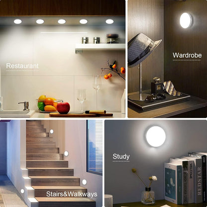 6 Pcs Motion Sensor Light Indoor, Night Light(3000K Warm Yellow 6 Pack) 🌙