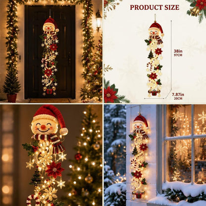 Glowing Christmas Door Hanger, Lighted Vertical Holiday Decor🎄
