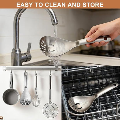 1 Count 304 Stainless Steel Multifunctional Kitchen Spoon🍳
