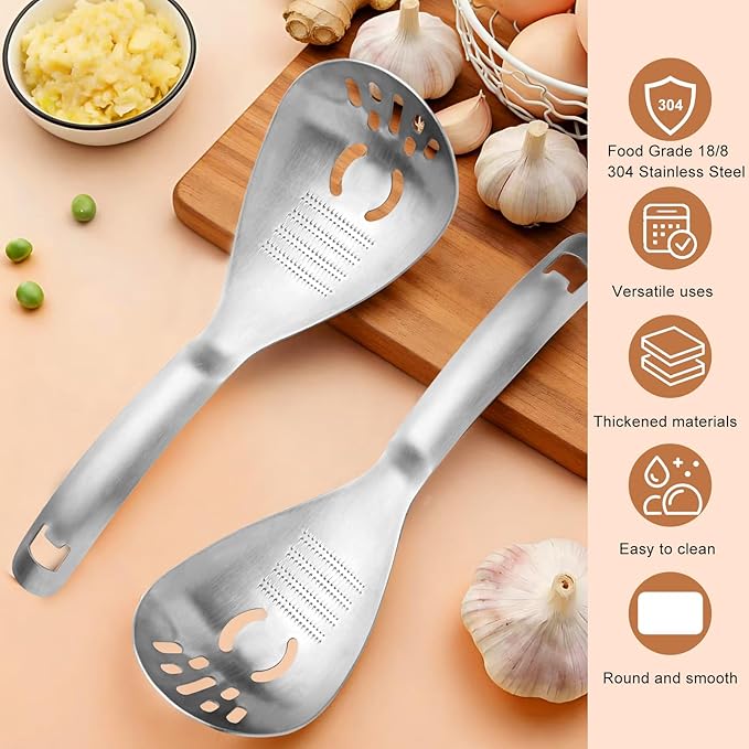 1 Count 304 Stainless Steel Multifunctional Kitchen Spoon🍳