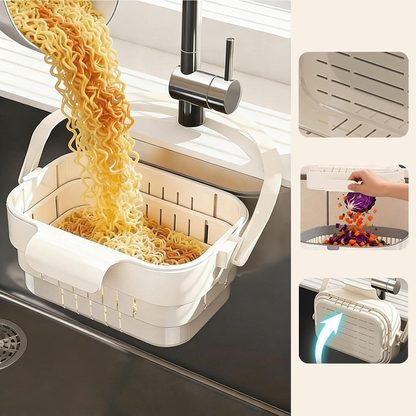 2 PCS AA Foldable Hanging Kitchen Sink Drain Basket🧺