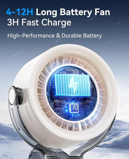 3-in-1 Clip On Turbo Fan | Touch LED Display, 100 Speeds, Quiet Powerful Circulation Fan🌀
