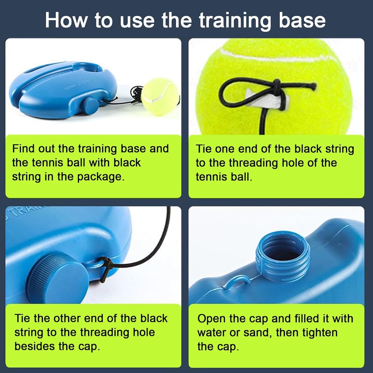 Tennis-Trainer Set 2pcs Tennis Bouncing Balls Tennis Ball | Portable Innovative Ball Game for Outdoors🎾