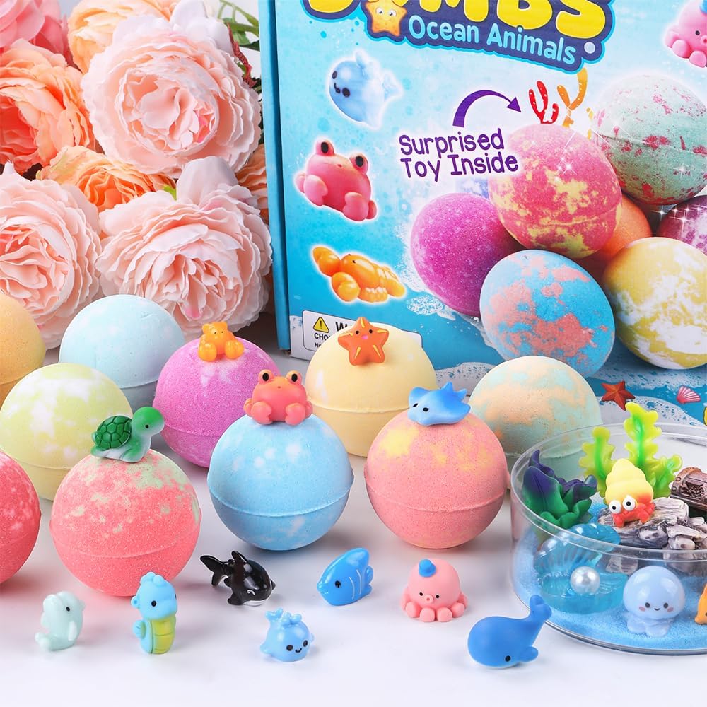Easter Basket Stuffers for Boys & Girls - Skin-Soothing Bath Fizzies Gift Set🎁