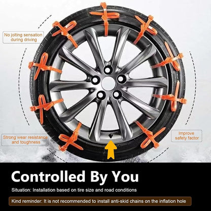 10 Pcs Winter Car Snow Chains Universal Anti-Skid Tire Chain ❄️
