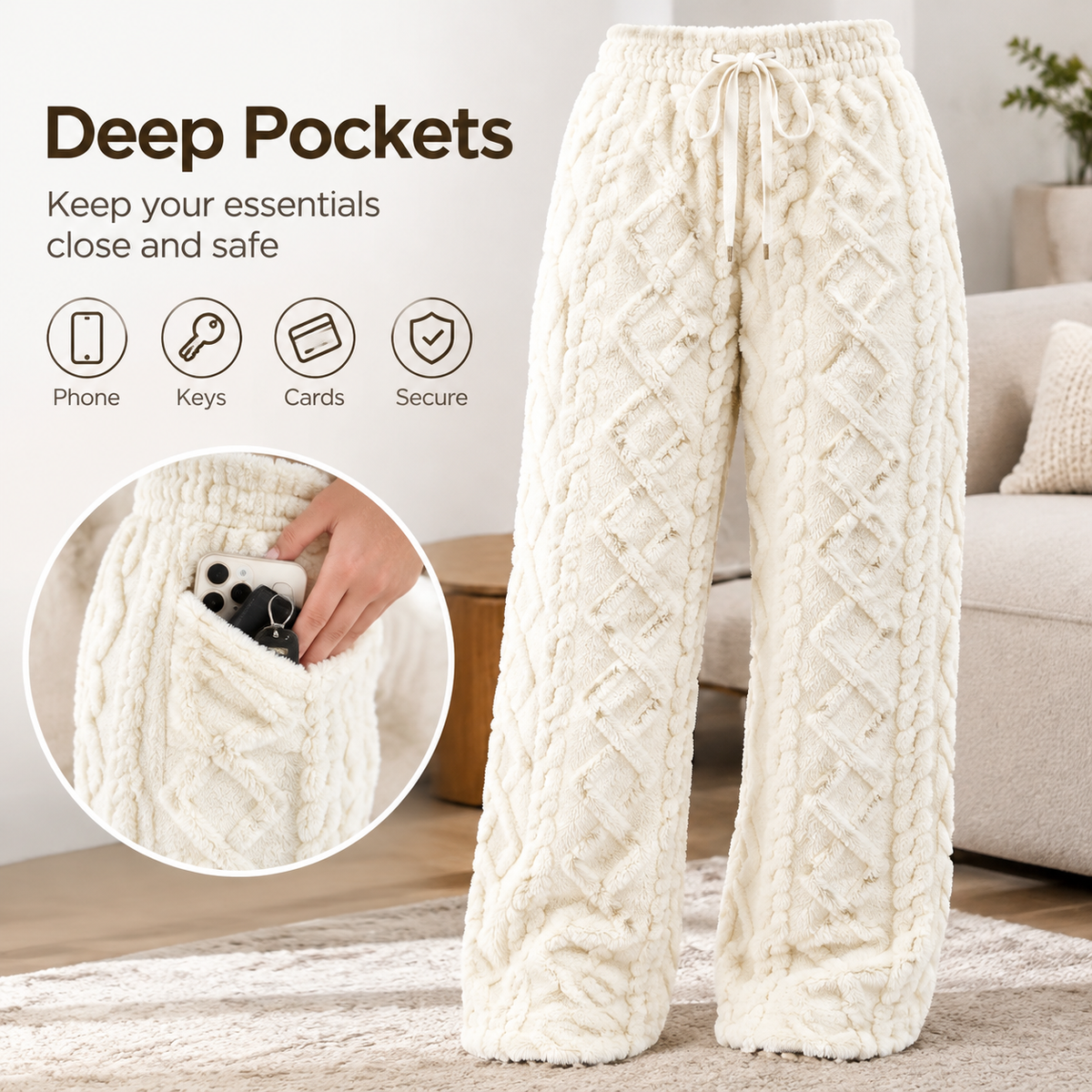 Winter Women's Lamb Fleece Long Pants - Ultra-Plush Lined All-Day Warmth Tech 🐑👖